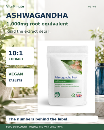 VitaMinute Ashwagandha 1000mg root equivalent