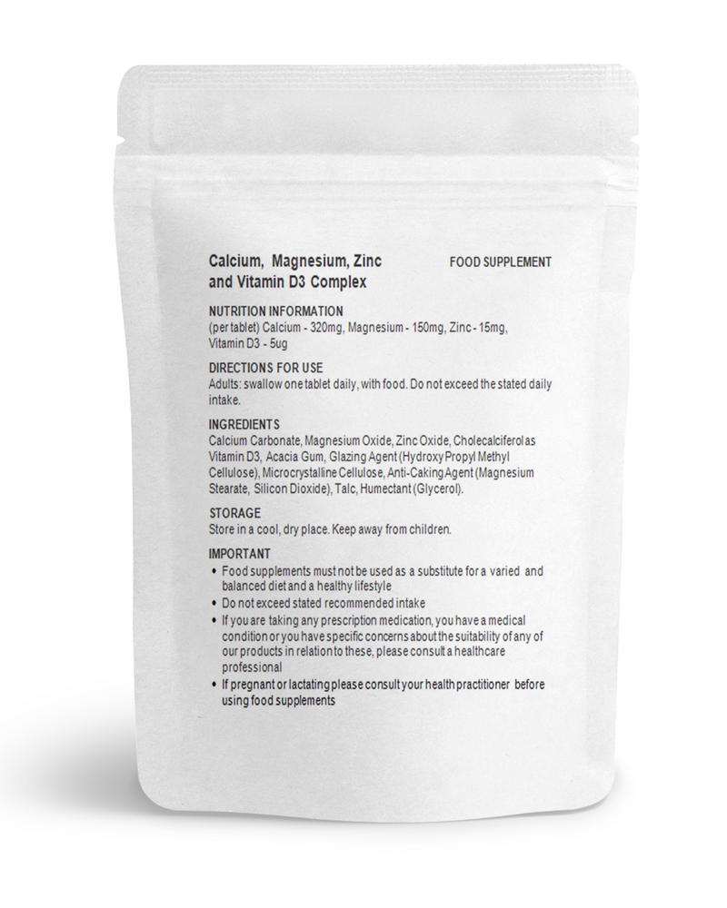Calcium, Magnesium, Zinc & Vitamin D3 Tablets