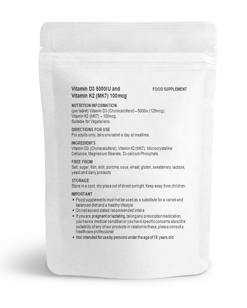 Vitamin D3 5000iu and K2 100mcg