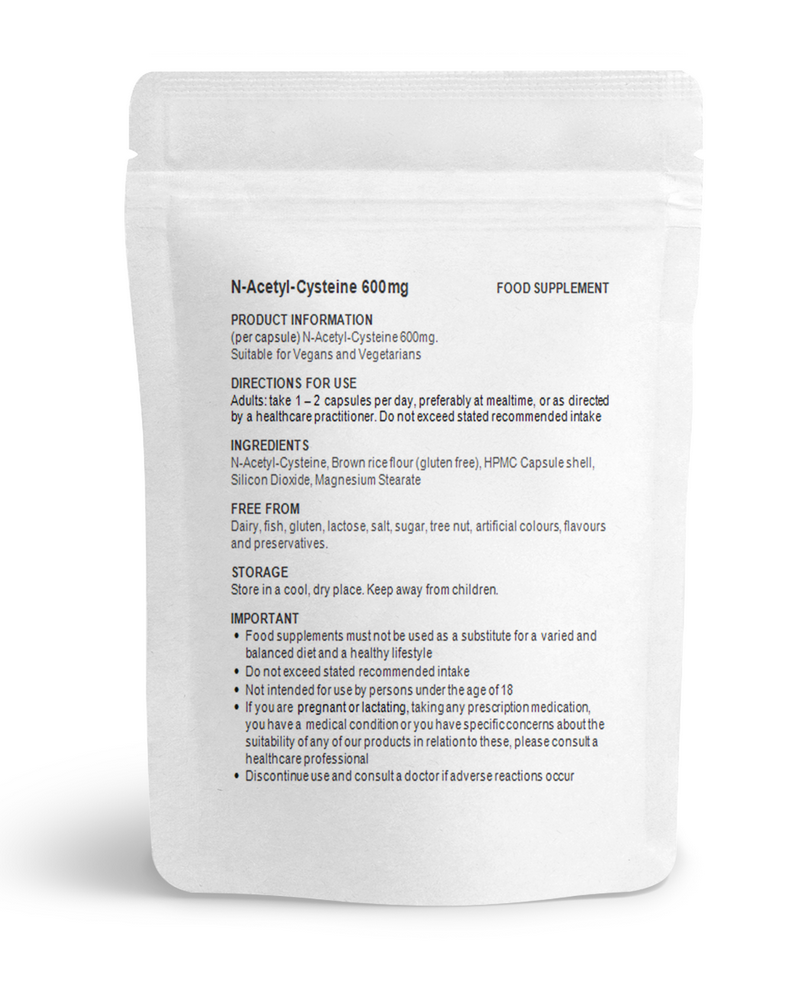 N-Acetyl-Cysteine 600mg (NAC) Capsules