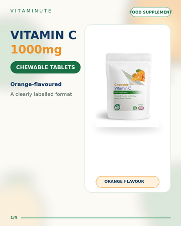 VitaMinute Vitamin C 1000mg orange-flavoured chewable tablets