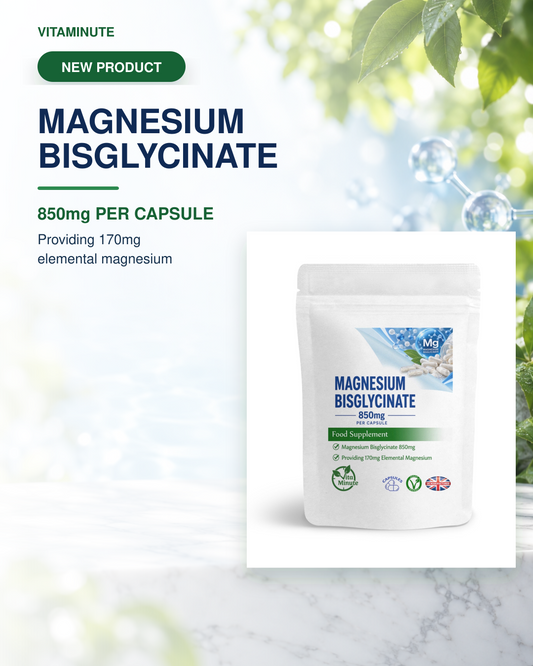 New VitaMinute Magnesium Bisglycinate 850mg