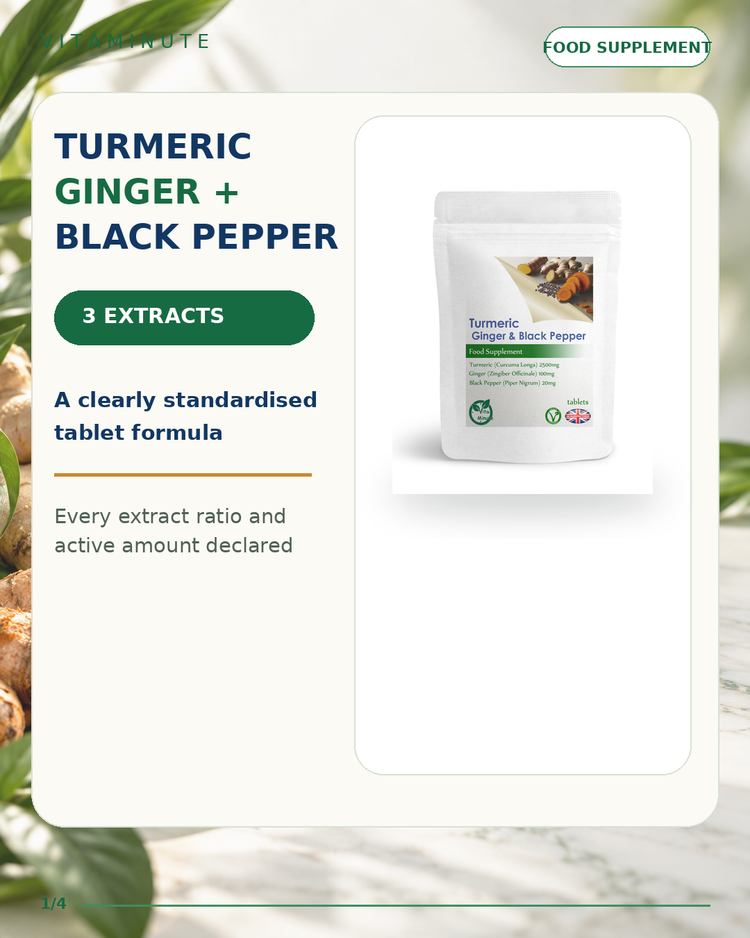 VitaMinute Turmeric, Ginger and Black Pepper
