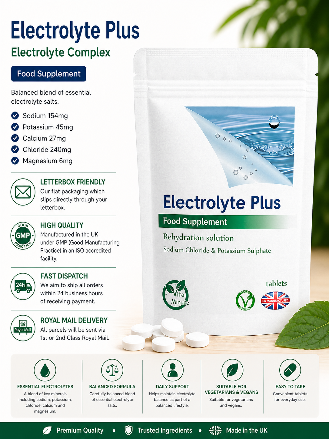 Hydration Solution Electrolyte Tablets product information