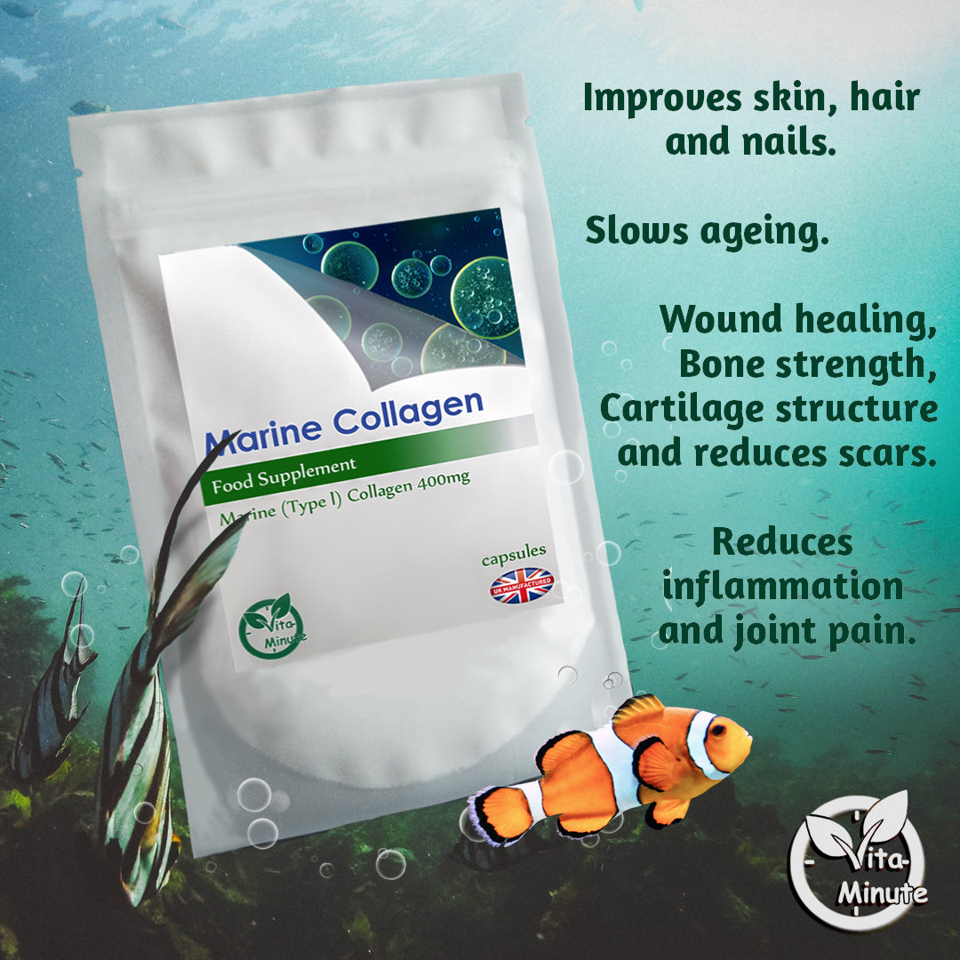 Marine Collagen (Type I) 400mg Capsules