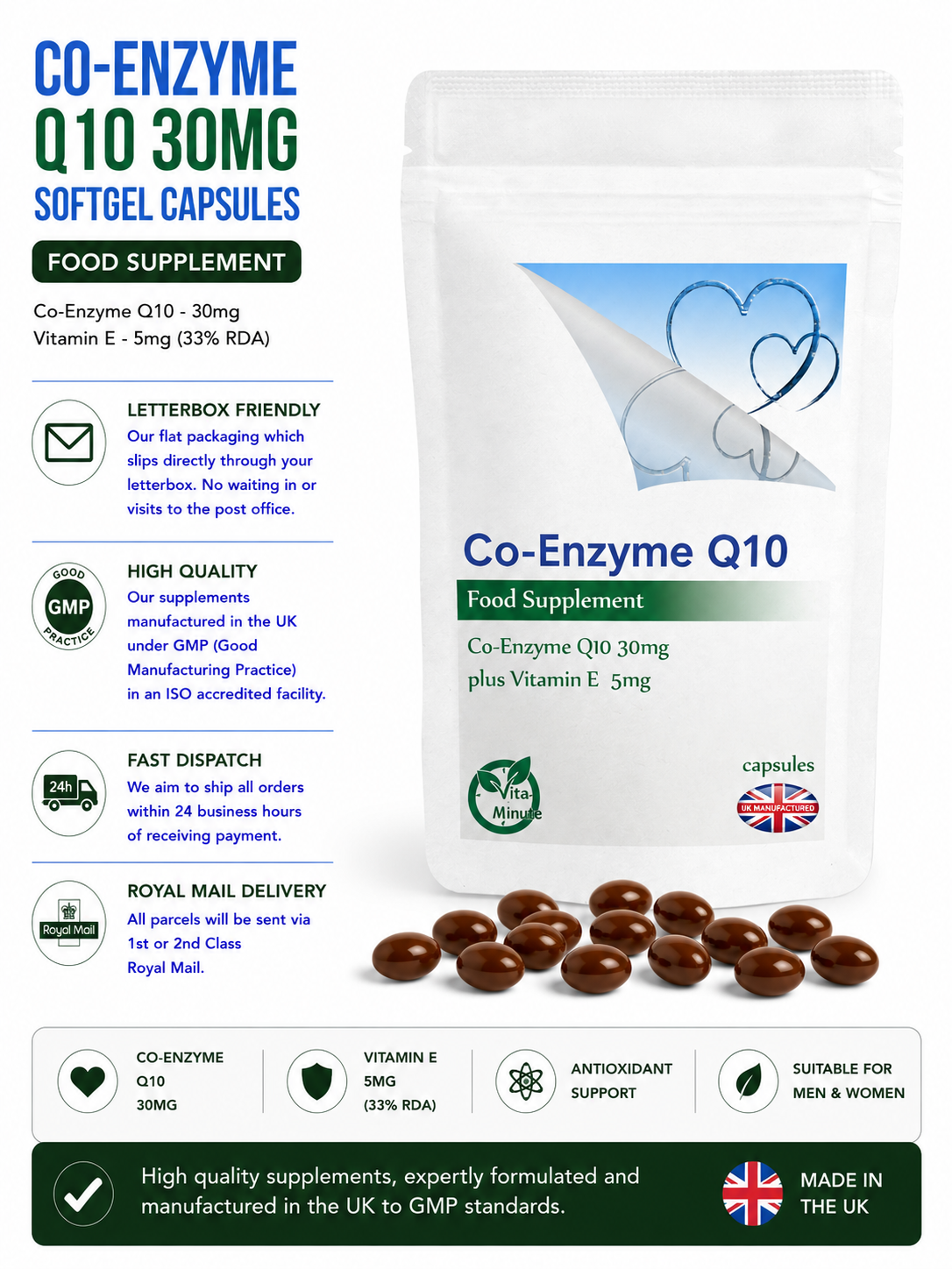 Co-Enzyme Q10 30mg Capsules product information