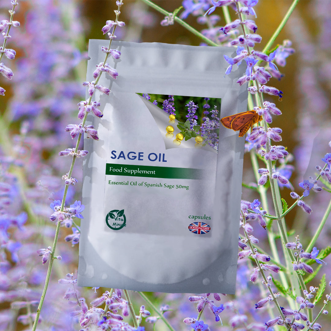 Natural Sage Oil 50mg Capsules