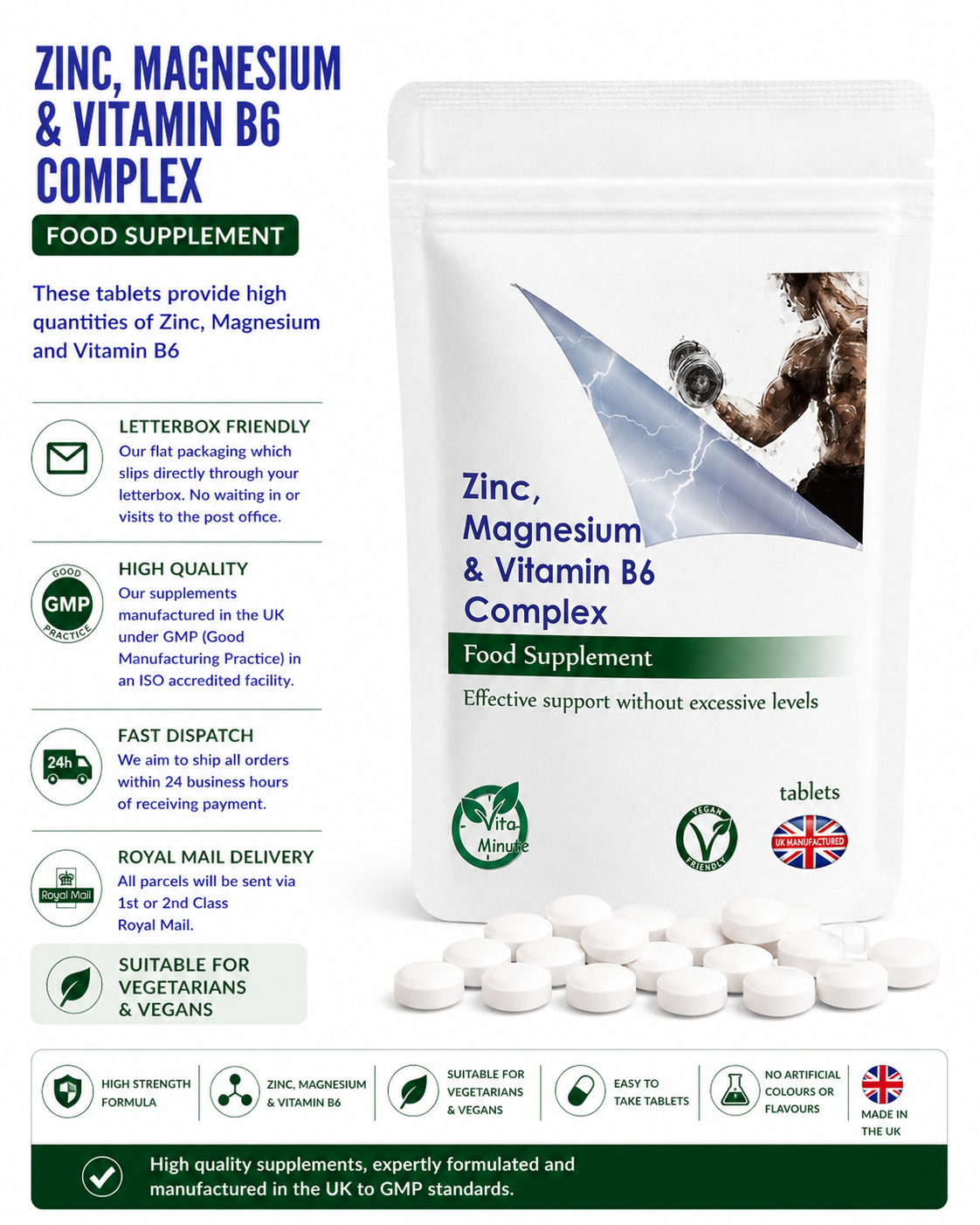 Zinc Magnesium B6 (ZMA) Tablets product information