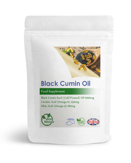 Black Cumin Seed Oil 1000mg Softgel Cold Pressed Capsules