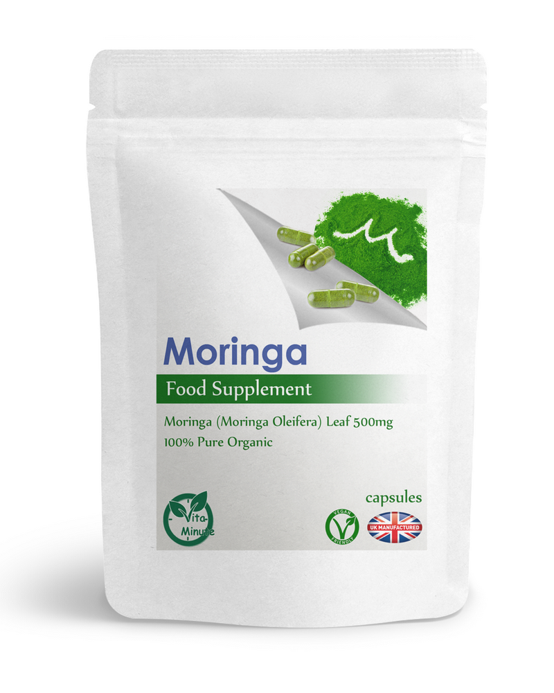 Organic Moringa Oleifera 500mg Capsules