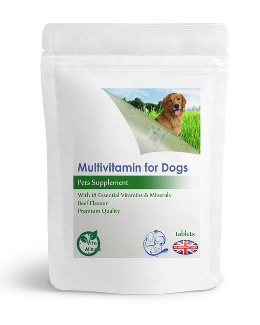 Multivitamin for Dogs, 18 Daily Essential Vitamins & Minerals Tablets