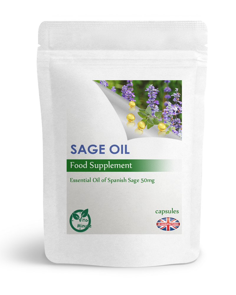 Natural Sage Oil 50mg Capsules