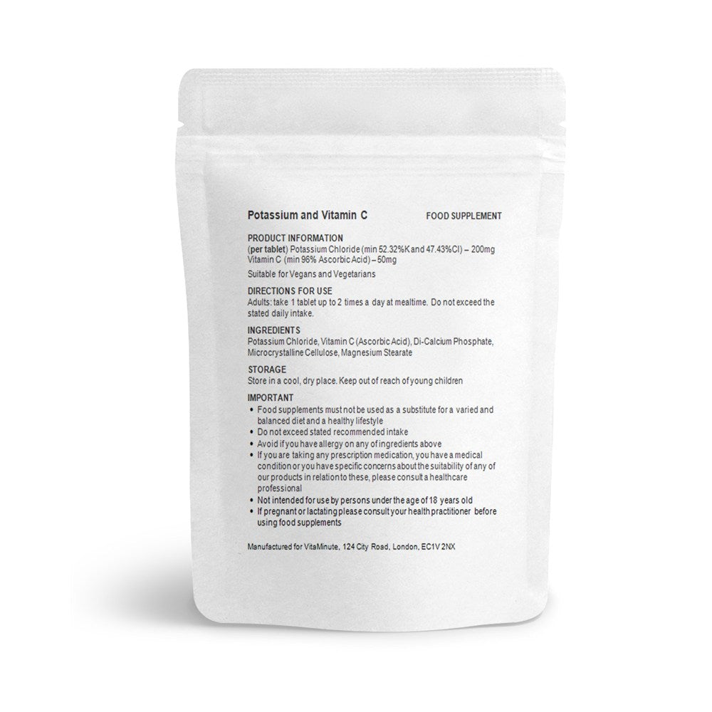 VitaMinute Potassium 200mg with Vitamin C 50mg Tablets image 2