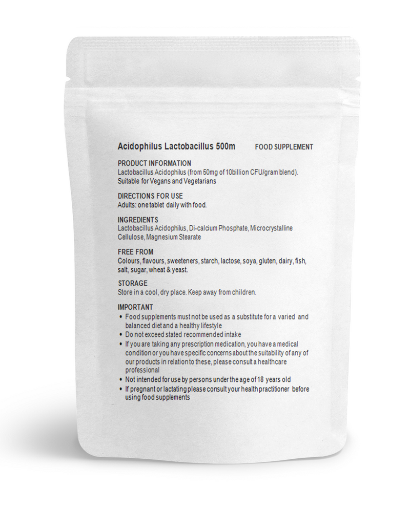 Lactobacillus Acidophilus 500m CFU Tablets